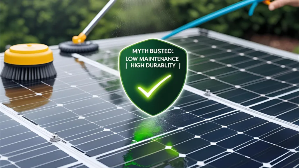 solar panels are almost maintenance free